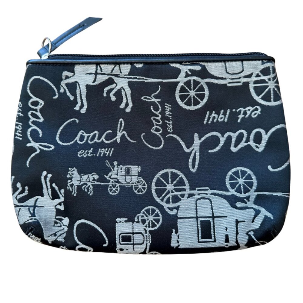 Coach Vintage Horse And Carriage F14480 Hobo Shoulder Bag & Matching Pouch Black - Picture 11 of 13